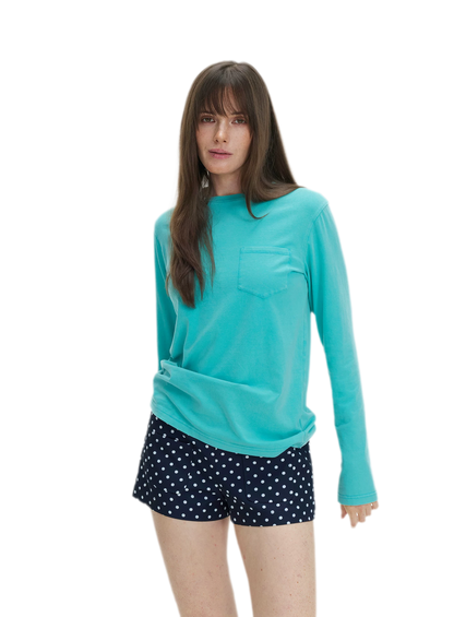 Pocket Detail Long-Sleeve T-Shirt