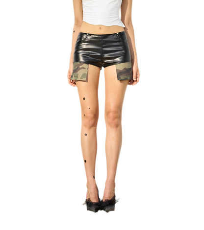 Matte PU Pocket Shorts