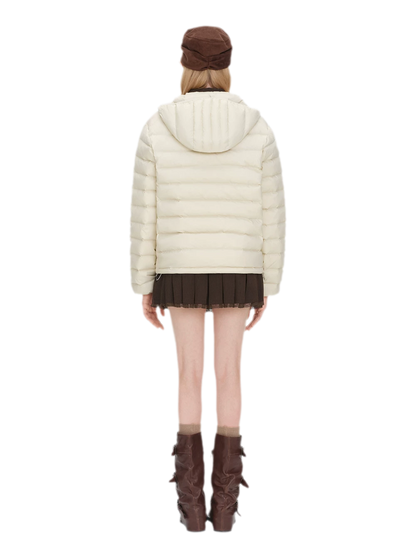 Quilted Hooded Lightweight Down Jacket