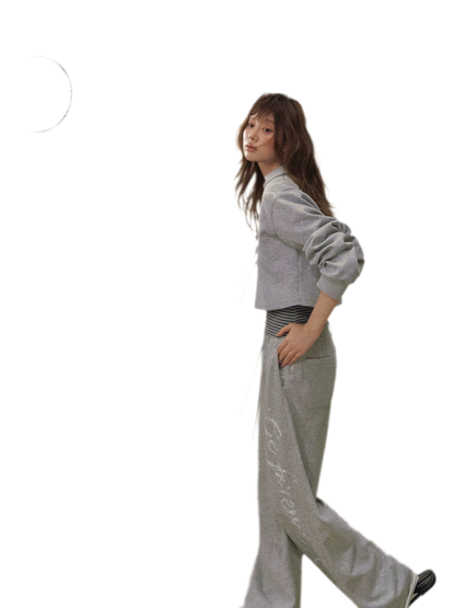 Wide-Leg Graphic Pants