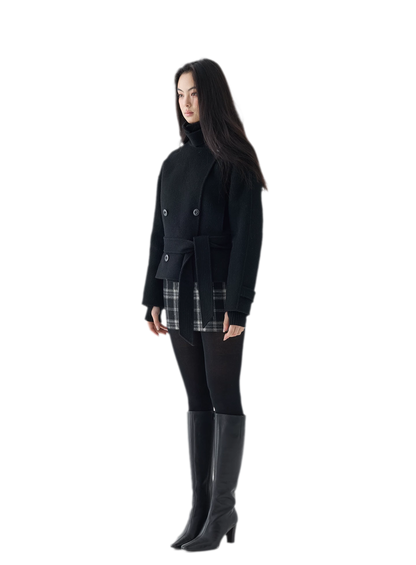 Double-Faced Wool Short Coat