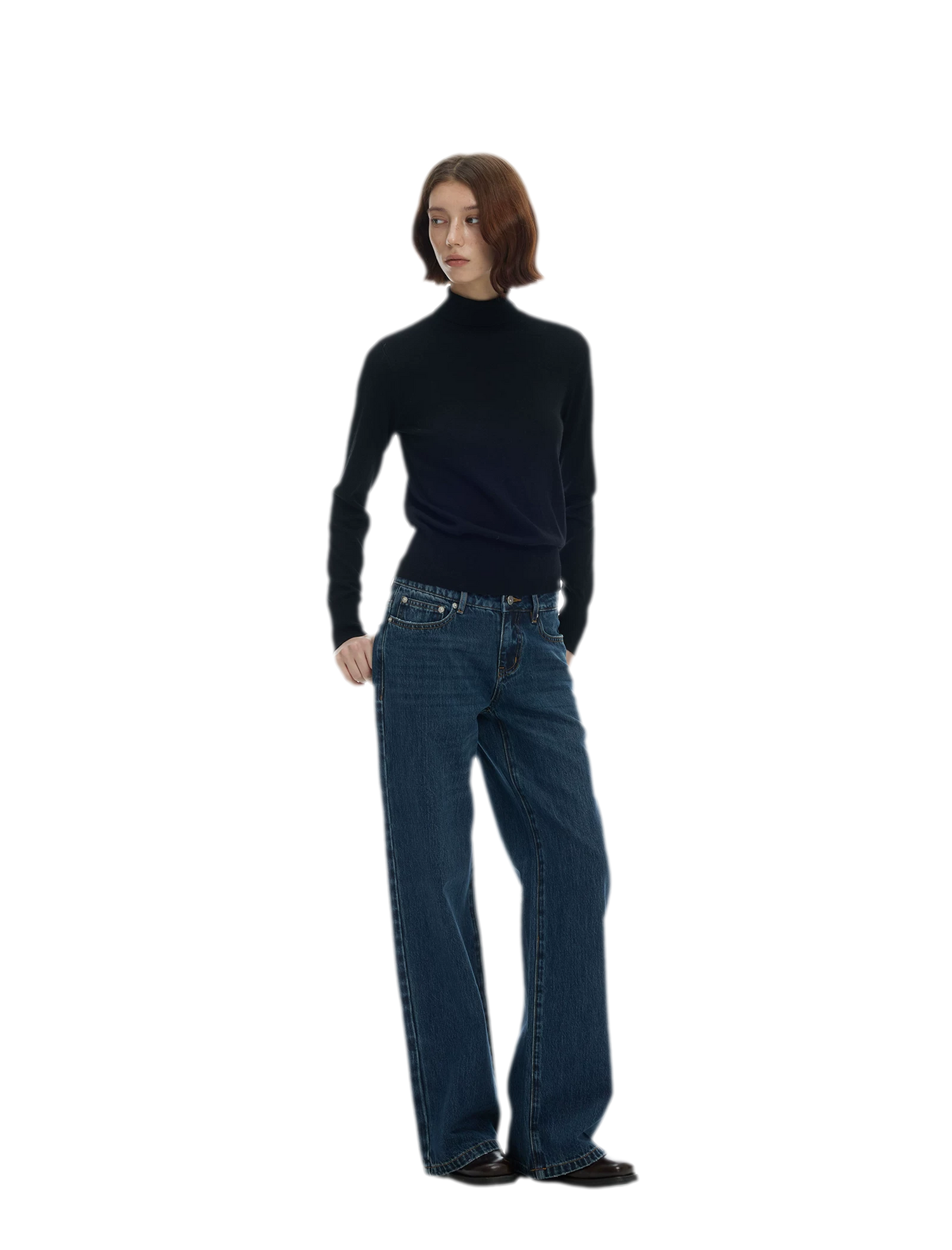 Ribbed Slim-Fit Turtleneck Knit