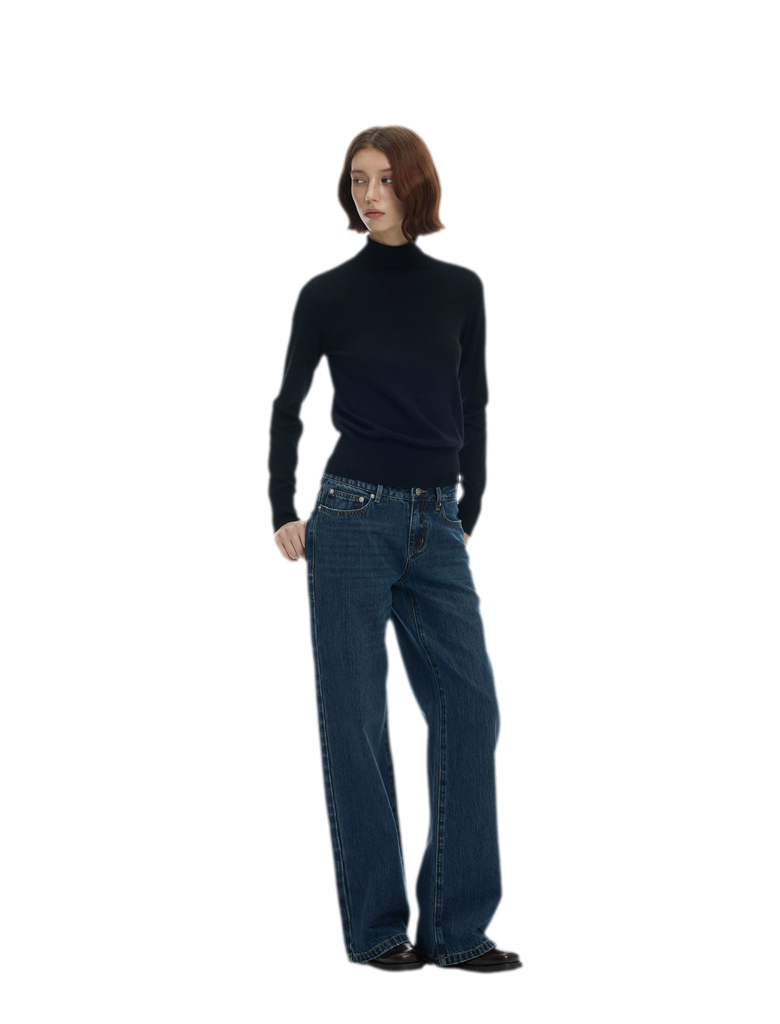Ribbed Slim-Fit Turtleneck Knit