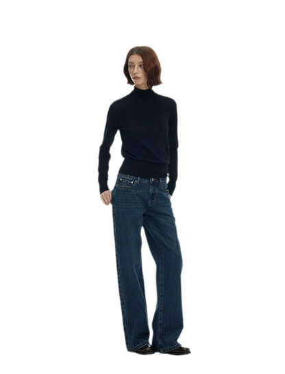 Ribbed Slim-Fit Turtleneck Knit