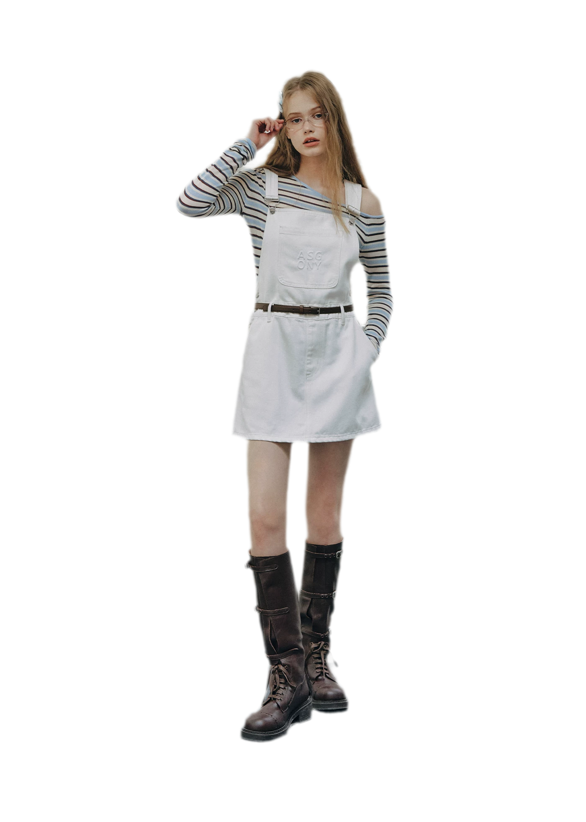 Contrast Stripe Cropped Knit Top
