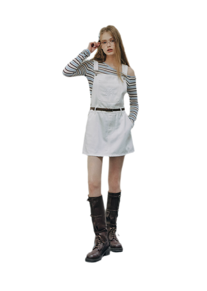 Contrast Stripe Cropped Knit Top