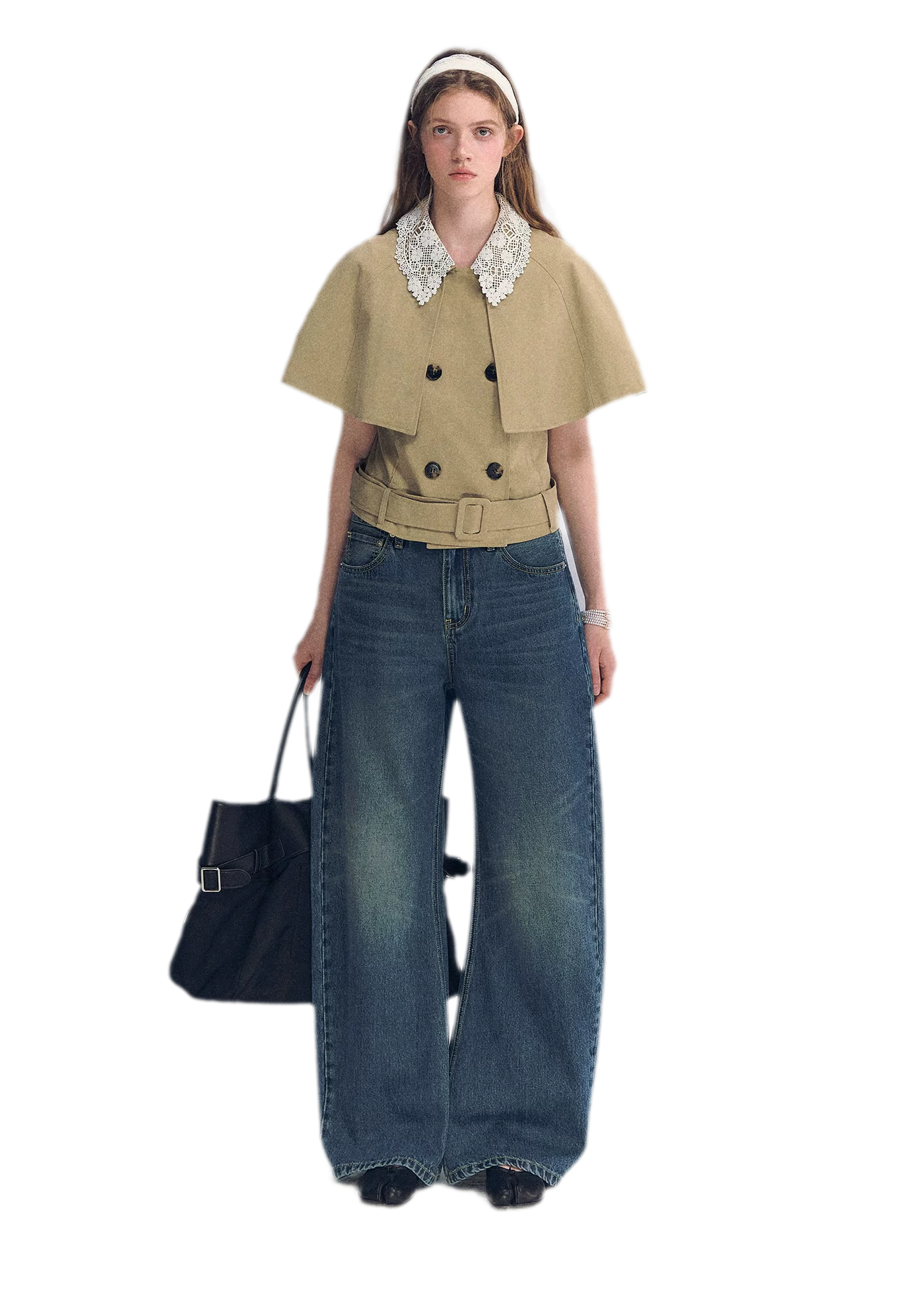 Vintage Wash Wide-Leg Jeans