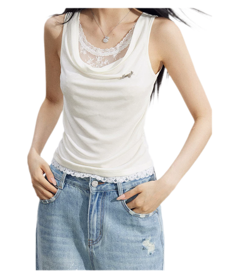 Lace Cowl Tank