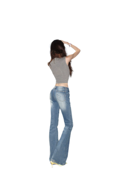 Low Rise Flare Jeans
