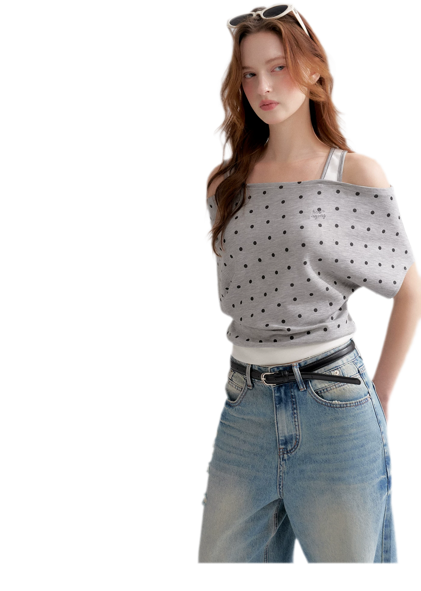 Polka Dot Layered T-Shirt
