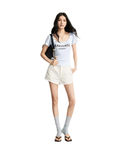 Rhinestone Cotton Summer Shorts