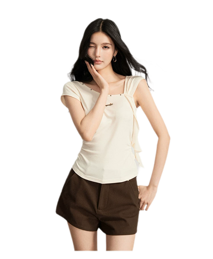 Draped Asymmetric Tee