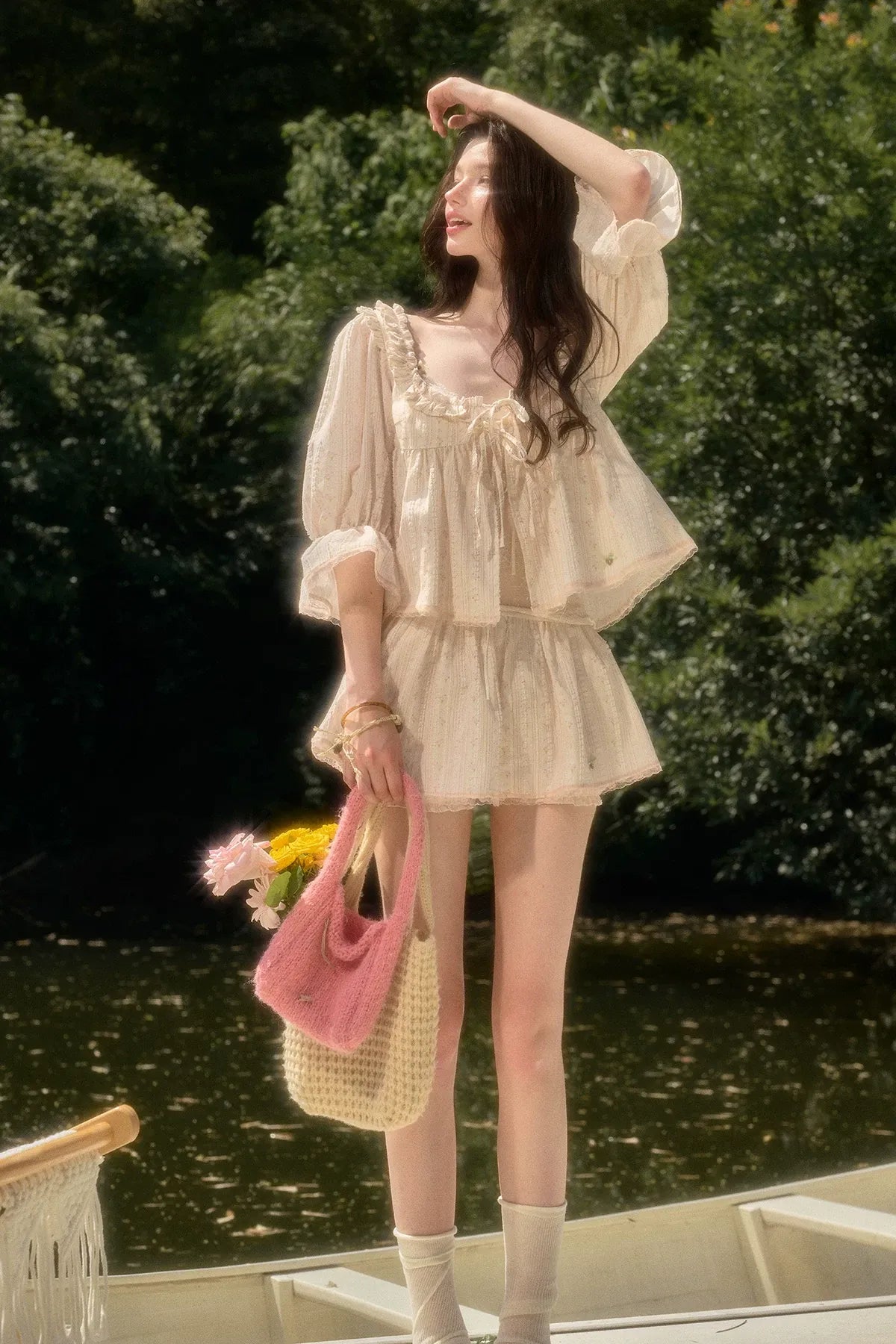 Peach Babydoll Set