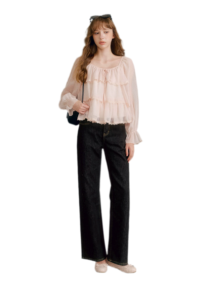 Soft Cotton Straight-Leg Jeans
