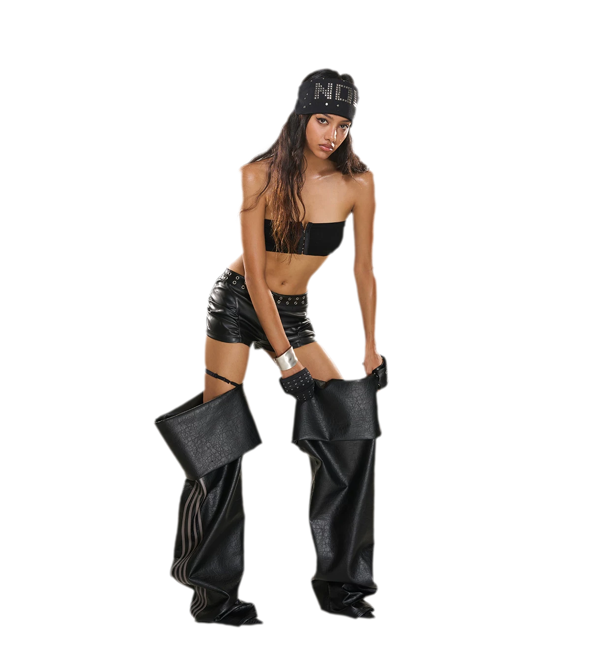 Oversized Leather Leg Harness