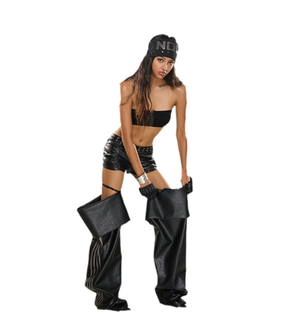 Oversized Leather Leg Harness