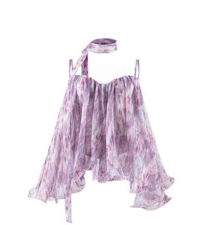 Amethyst Sheer Bustier Top
