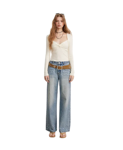 Twist Front Knit Top