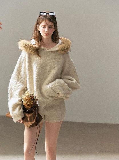 Loop Knit Hooded Set