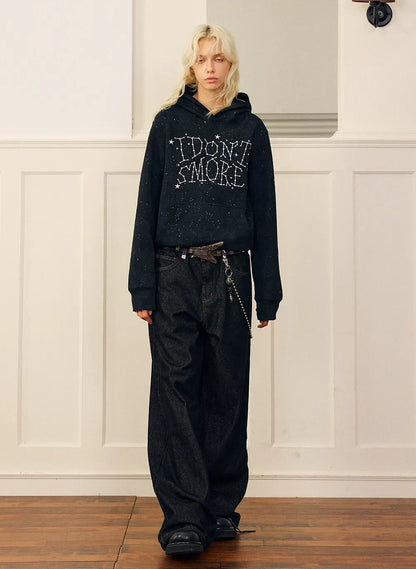 Starry Glitter Oversized Hoodie