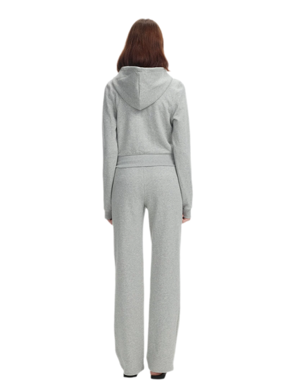 Washed Ribbed Low-Rise Sweatpants