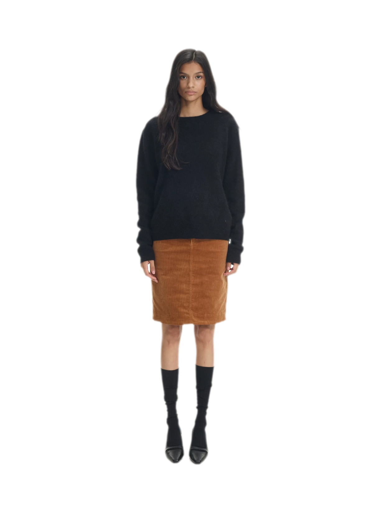 Brushed Knit Crewneck Sweater