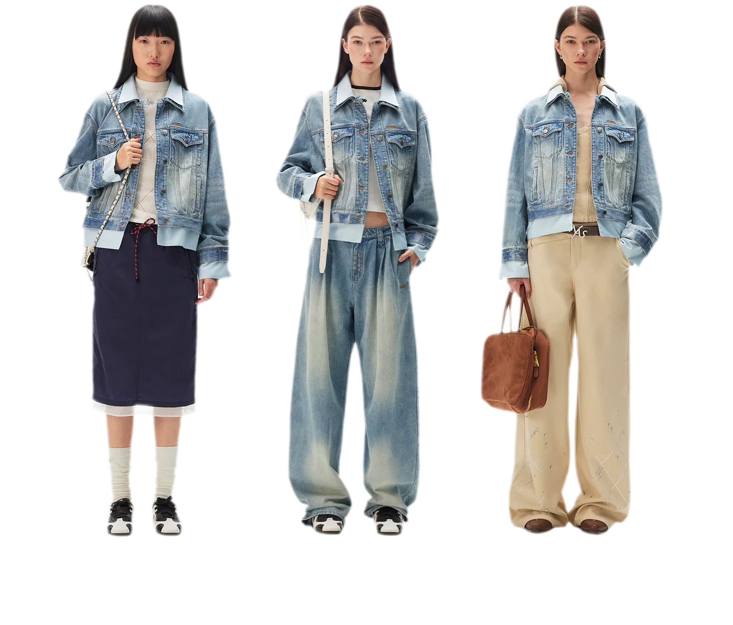 Washed Deconstructed Cropped Denim Jacket