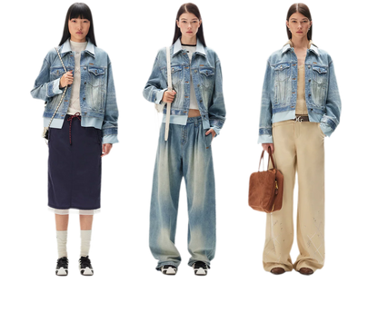Washed Deconstructed Cropped Denim Jacket