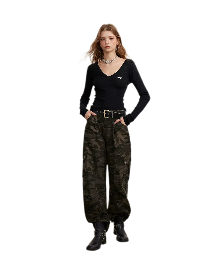 Stretch Two-Way Long-Sleeve Top