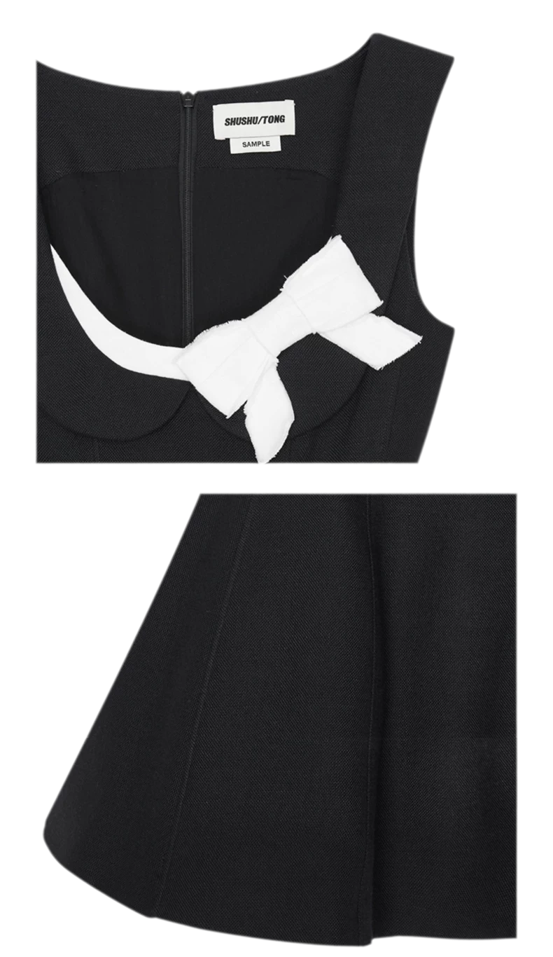 Elegant Side Bow A-Line Dress
