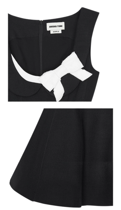 Elegant Side Bow A-Line Dress