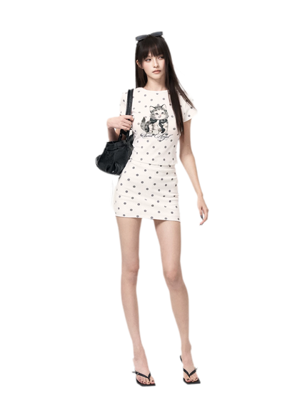 Polka Dot Knit Set