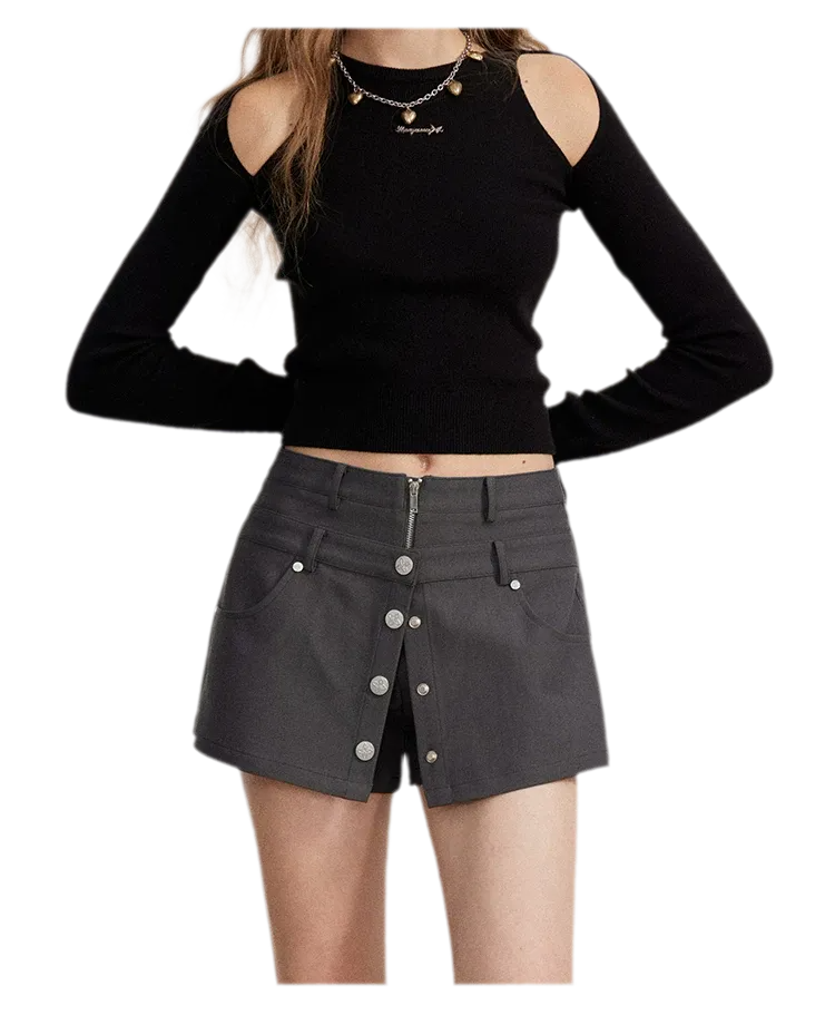 Cutout Slim-Fit Knit Top