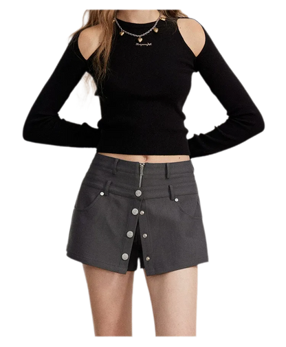 Cutout Slim-Fit Knit Top