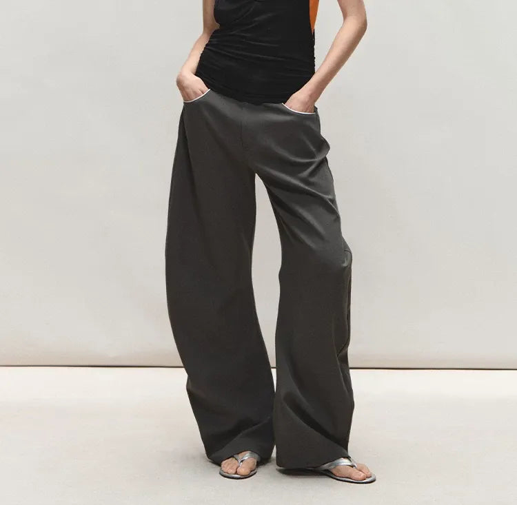 Relaxed Fit Sculpted Wide-Leg Pants