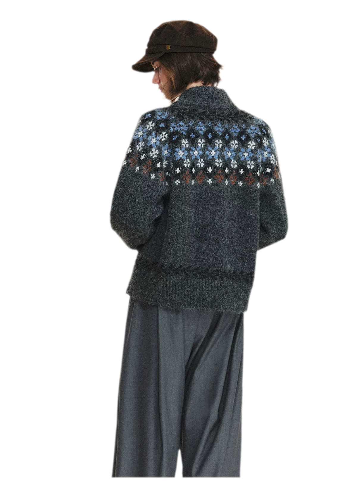 Cardigan en maille jacquard Fair Isle