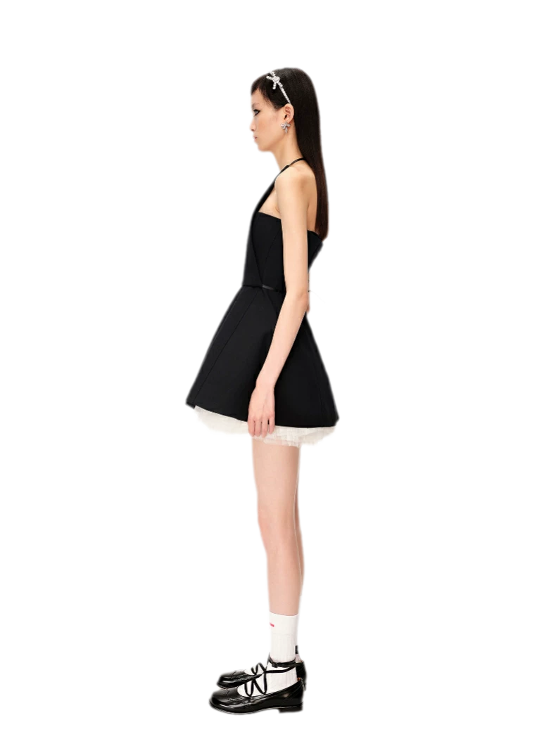 Structured Tulle A-Line Dress