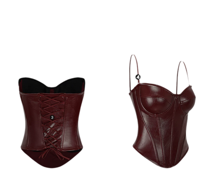 Raphael PU Corset Top