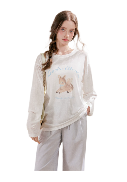 Hand-Painted Deer Shirt