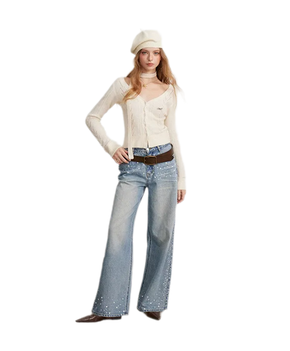 Openwork Reversible Knit Top