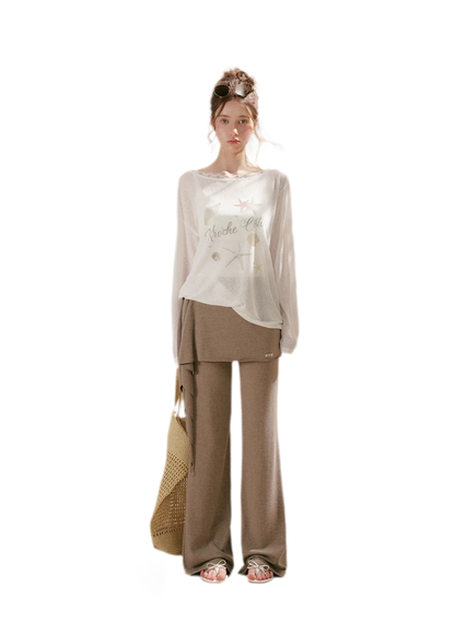 Wrap Tie Flared Pants