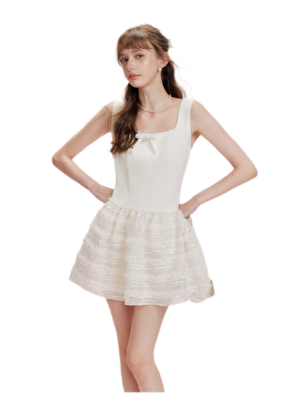 Matte Bow A-Line Dress