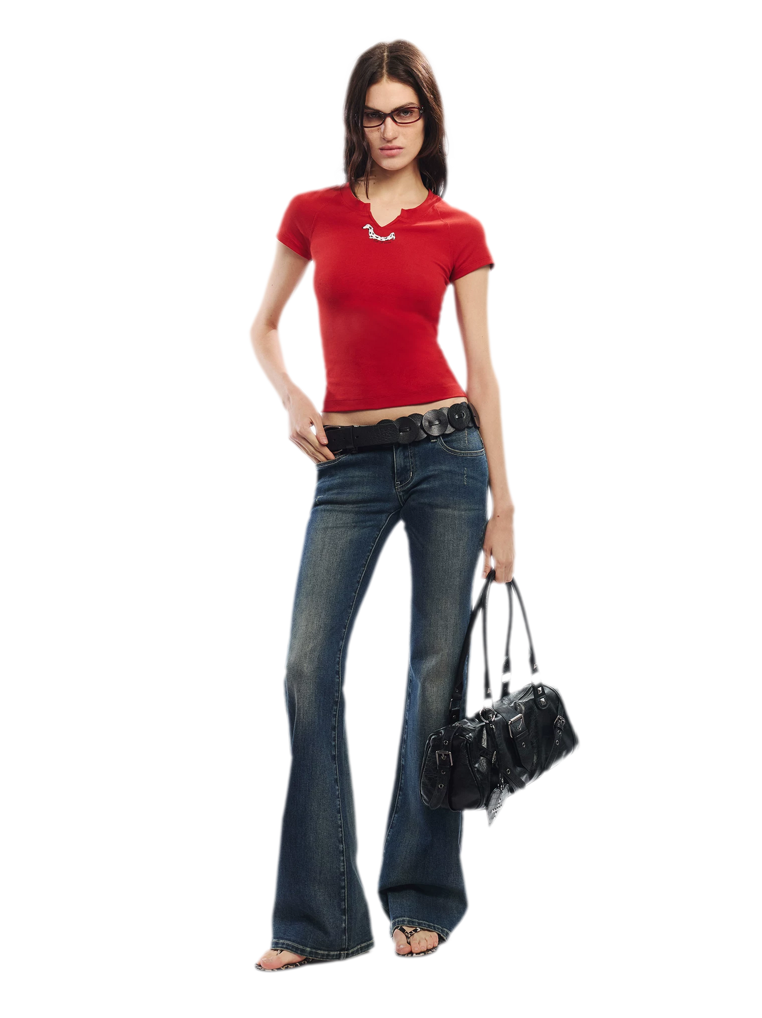 Summer V-neck Slim Fit T-shirt