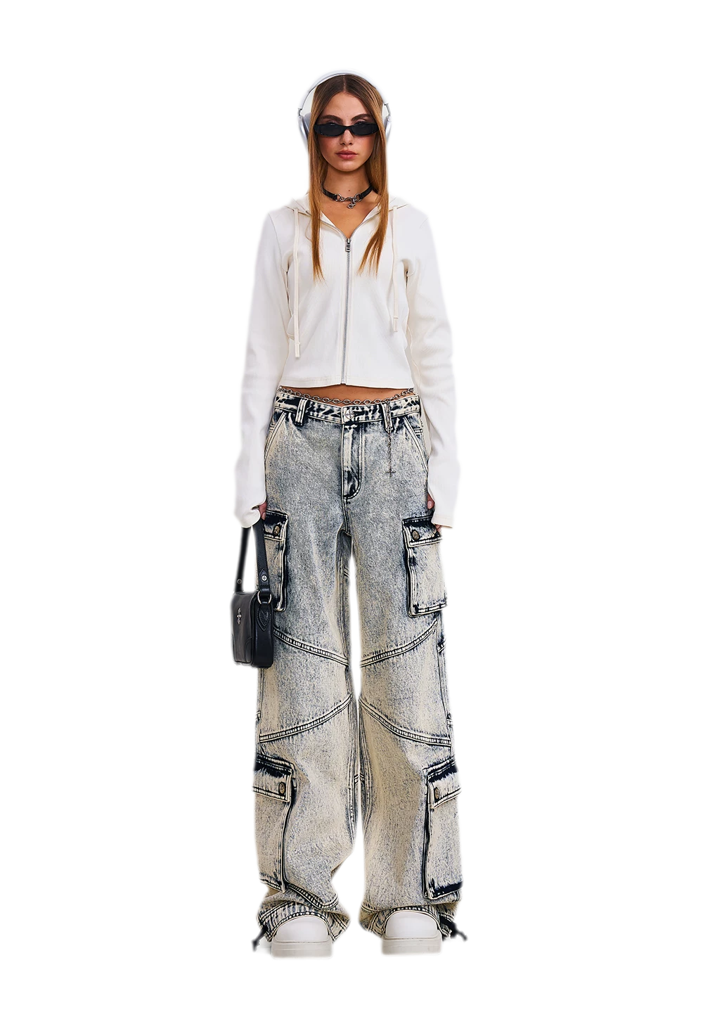 Retro Workwear Wide-Leg Pants