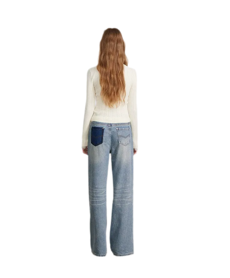 Lace Trim Ribbed Knit Top