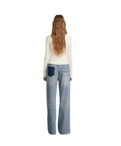 Lace Trim Ribbed Knit Top