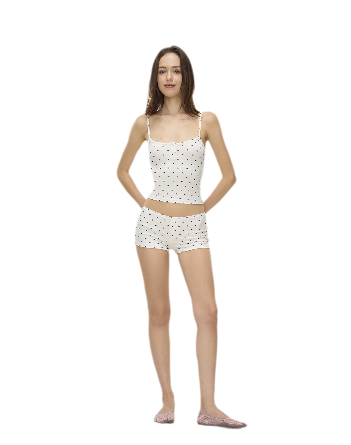 Polka Dot Embroidered Set