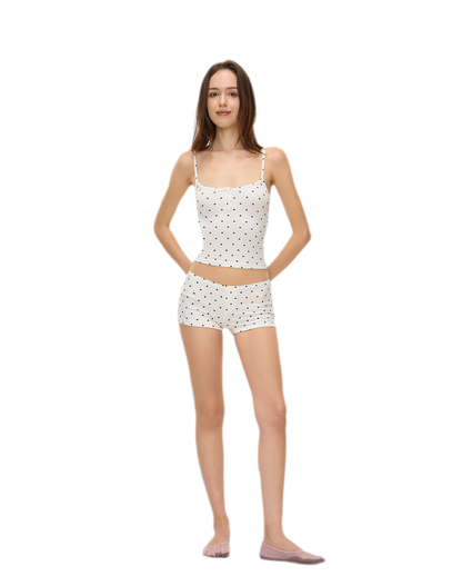 Polka Dot Embroidered Set