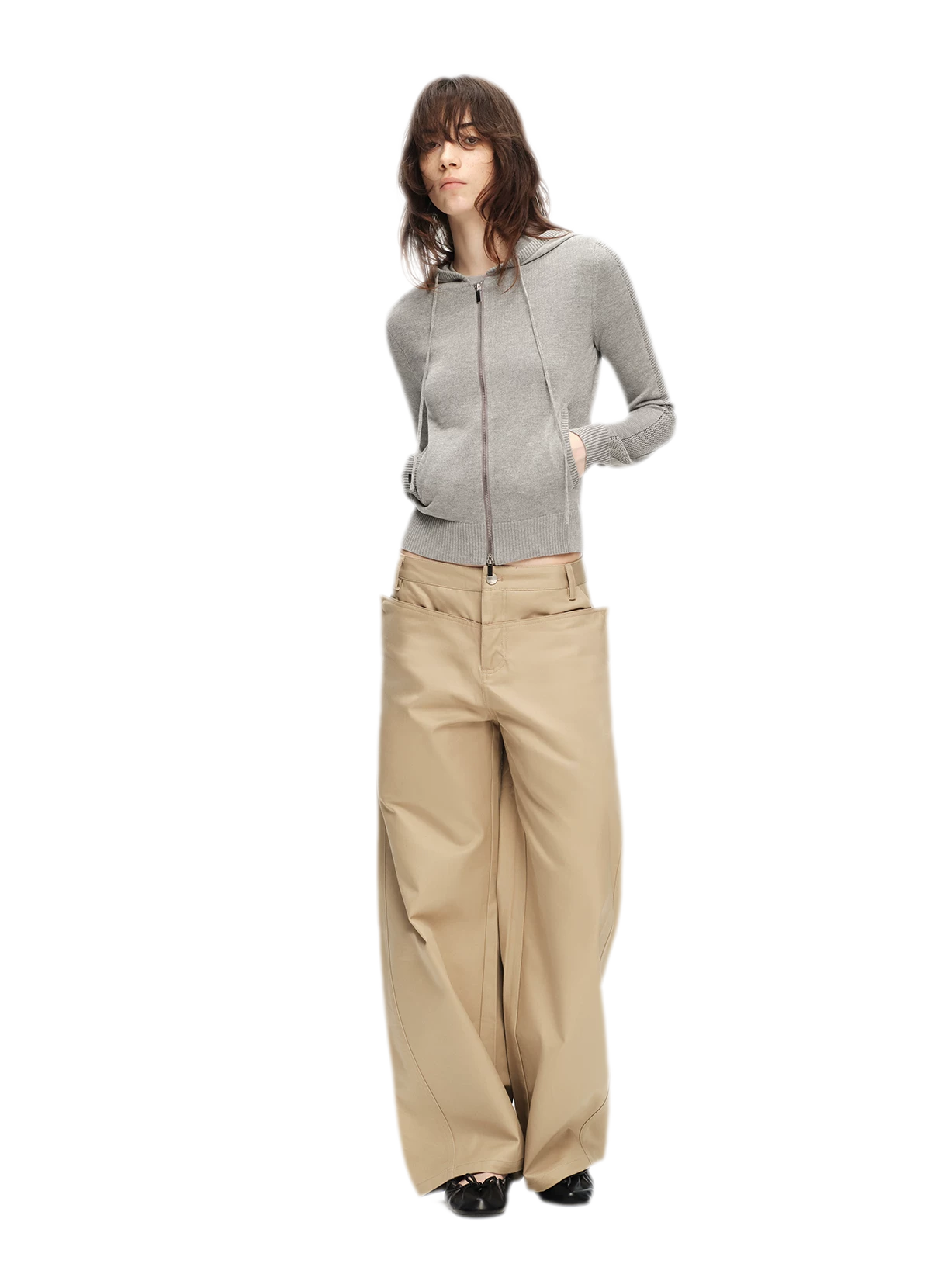 Viscose Honeycomb Hooded Cardigan