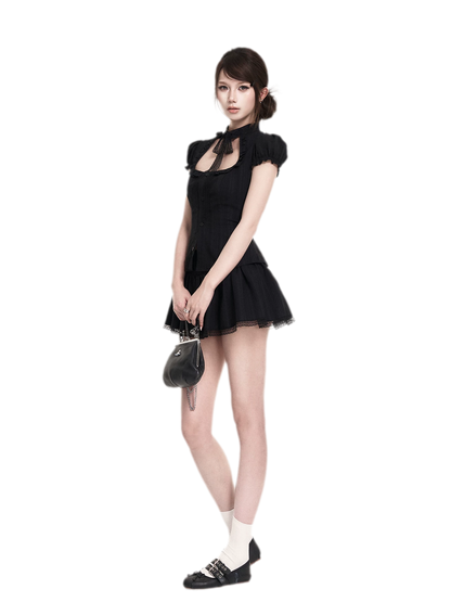 Lace Puff Sleeve Set